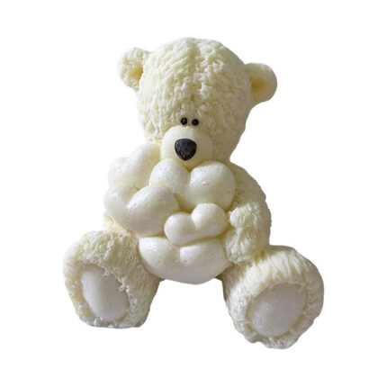 Decor tort - Urs Mare, cu Inimi Abe #1413 - 1buc.