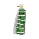 Decor tort in forma de macarons, verde cu crema alba #1505 - 6buc. - imagine 2
