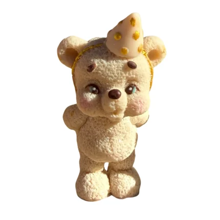 Urs de Plus Brun Sufland in Lumanare din  pasta de zahar-8cm-1321