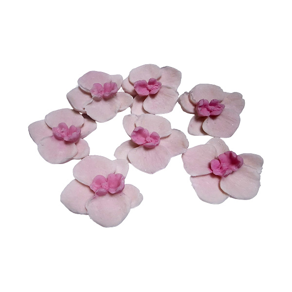 iryska-set-orhidee-roz-deschis-30092026 Decor tort - Set Orhidee, roz deschis, decoratiune comestibila din pasta de zahar #1192 - 7buc. - imagine 1