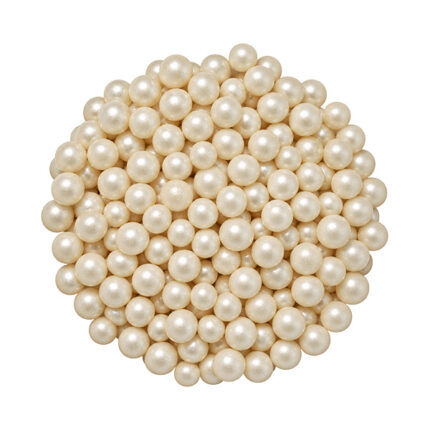 Sprinkles - Perle decor ∅4 mm - Alb sidefat #0682 - 100g