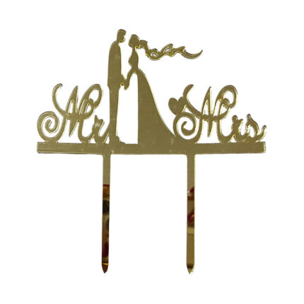 Cake topper - Topper pentru tort "Mr. & Mrs." - 1buc.