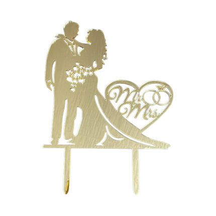 Cake topper - Topper pentru tort - Logodna Mr & Mrs